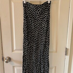Madewell Black and White floral Skirt